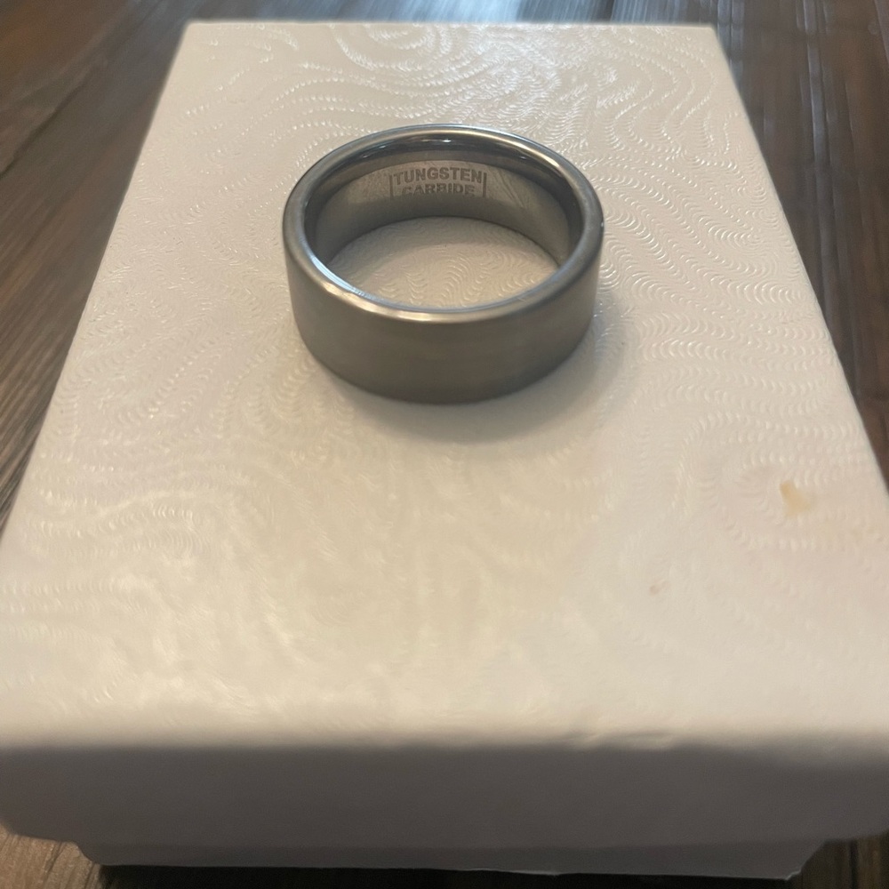 Tungsten Men's Silver Ring